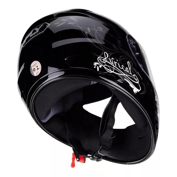 Imagem de Capacete Feminino Masculino  Fly F9 Lyrical Preto Branco Kit 2 Unidades