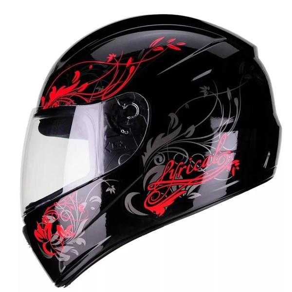 Imagem de Capacete Feminino Masculino  Fly F9 Lyrical Preto Rosa e Preto Vermelho Kit 2 Unidades