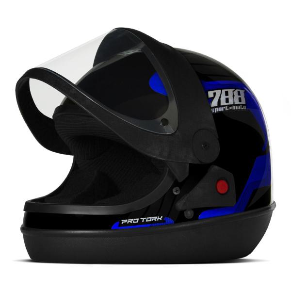 Imagem de Capacete Feminino Masculino Para Motociclista Fechado Sport Moto 788 Pro Tork San Marino