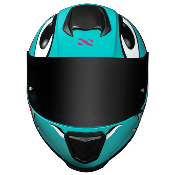 Imagem de Capacete Feminino Norisk Razor Mad Azul Moto Fechado