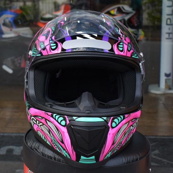 Imagem de Capacete Feminino Norisk Razor Parasite Rosa Moto Fechado