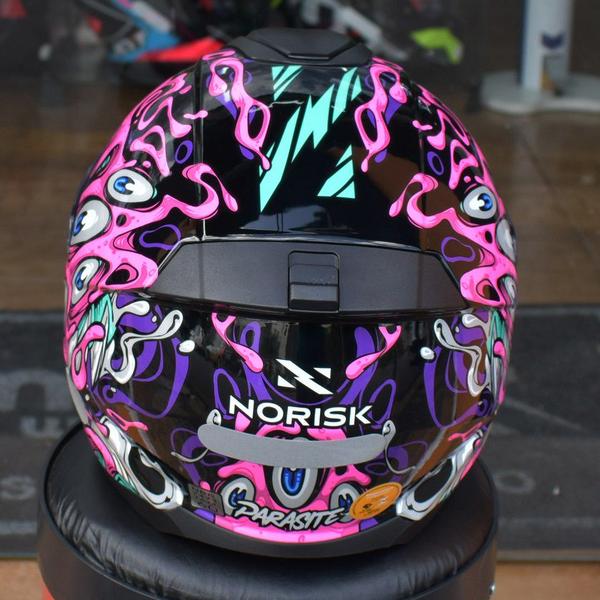 Imagem de Capacete Feminino Norisk Razor Parasite Rosa Moto Fechado