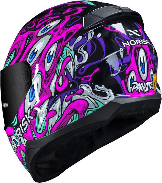 Imagem de Capacete Feminino Norisk Razor Parasite Rosa Moto Fechado