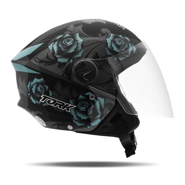 Imagem de Capacete Feminino Protork New Liberty 3 Flowers Brilhante