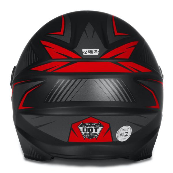 Imagem de Capacete Feminino R8 Pro Vermelho Tamanho 60 Com Viseira Fumê