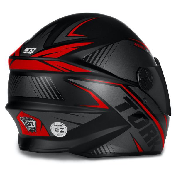 Imagem de Capacete Feminino R8 Pro Vermelho Tamanho 60 Com Viseira Fumê