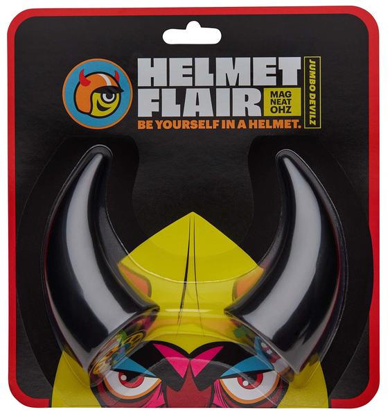 Imagem de Capacete Flair MagneaTohz: grandes chifres pretos para capacete