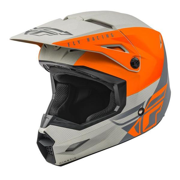 Imagem de Capacete Fly Kinetic Straight Edge Laranja/Cinza