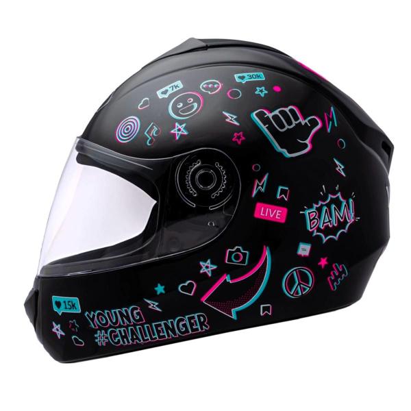 Imagem de Capacete FLY Young HG Live Preto Color Infantil