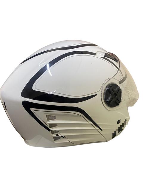 Imagem de Capacete fw3 blade branco moto aberto personalizado qualidade premium top open