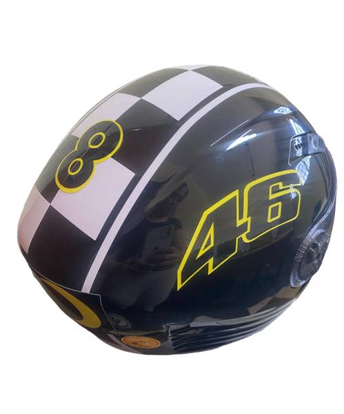 Imagem de Capacete fw3 celebr preto moto aberto personalizado premium top