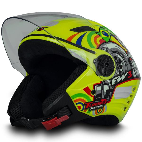 Imagem de Capacete Fw3 Para Moto Resistente X Open Turbo Confortável Com Tamanhos e Cores Diferentes