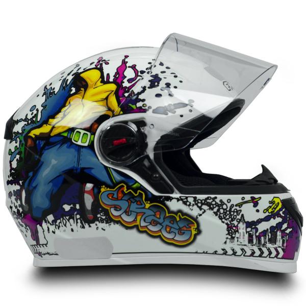 Imagem de Capacete Fw3 Street Branco Brilhante 58 + Viseira Camaleão