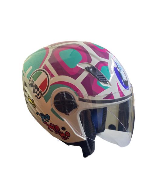 Imagem de Capacete fw3 tartaruga roxo turtle moto aberto qualidade premium top xopenx purple