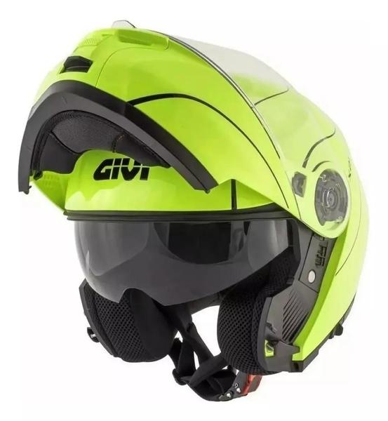 Imagem de Capacete givi x21 graphic amarelo fluorescente escamoteavel