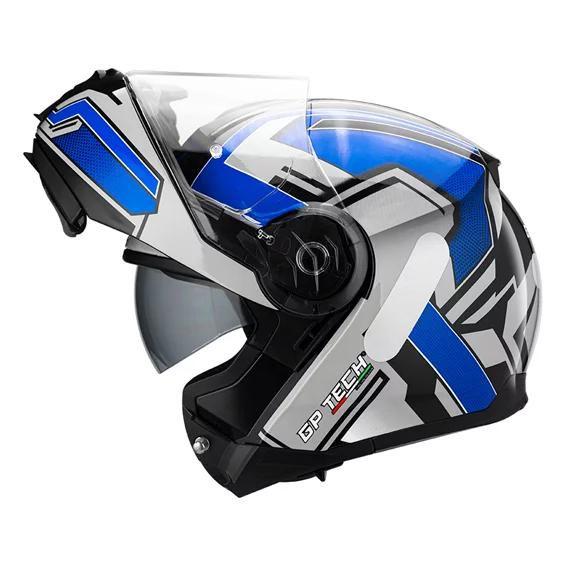 Imagem de Capacete gp tech a118 sv fusion articulado preto-azul 61