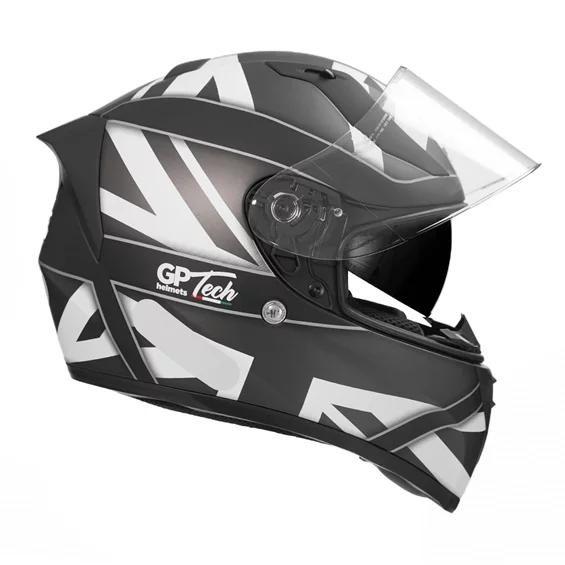 Imagem de Capacete gp tech v128 uk sv fosco preto-branco 56