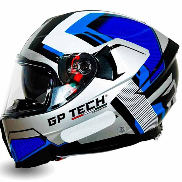 Imagem de Capacete GpTech Fusion V2 Integral Fechado Preto / Azul