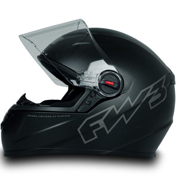 Imagem de Capacete Gt Classic Fw3 Masculino e Feminino Com Viseira Transparente 2.5mm E Abertura Em Dois Estágios