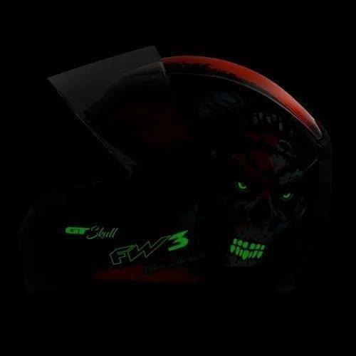 Imagem de Capacete Gt Skull Caveirapreto Fw3 Viseiracristal Tamanho 58