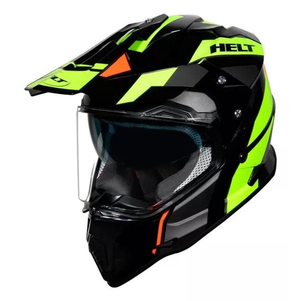 Imagem de Capacete Helt Cross Vision Glass Dusty Verde Cinza