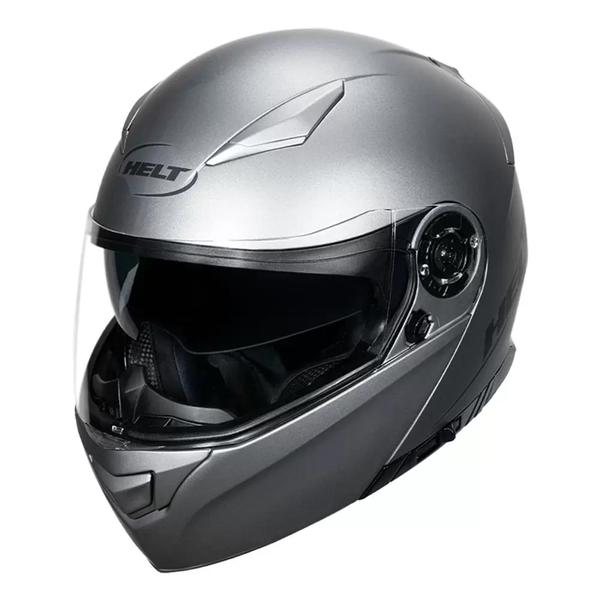 Imagem de Capacete Helt new Hippo Glass Solid Titanium Fosco Chumbo 