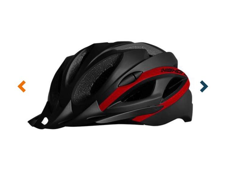 Imagem de Capacete High One Win mtb  com Sinalizador preto/vermelho  T- M 55-58cm