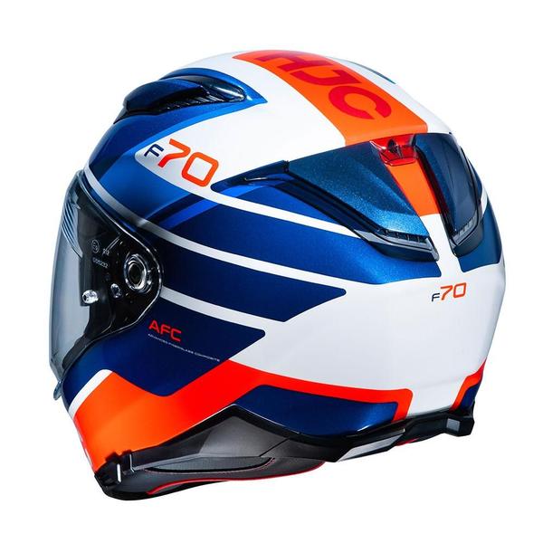 Imagem de Capacete Hjc F70 Tino Azul Branco E Laranja 56 F016