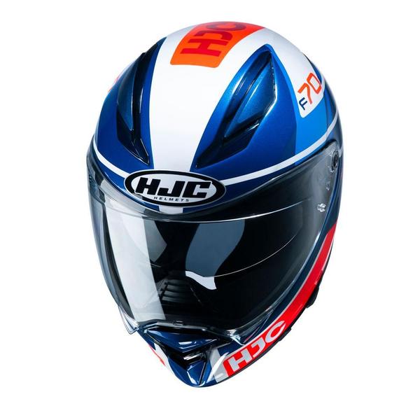 Imagem de Capacete Hjc F70 Tino Azul Branco E Laranja 56 F016