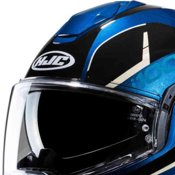 Imagem de Capacete Hjc i100 180 Articulado Lorix Preto Azul Branco