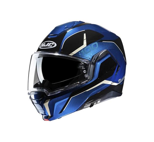 Imagem de Capacete Hjc I100 180 Lorix Pret Azu Branc  59 F016