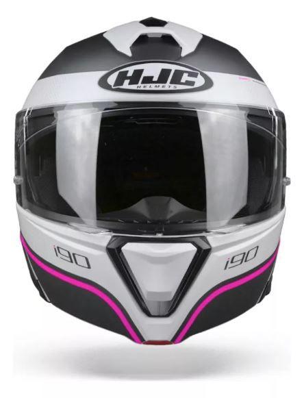 Imagem de Capacete hjc i90 davan preto branco e rosa  58/m