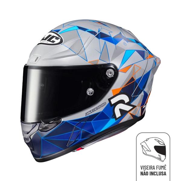 Capacete Hjc Rpha 1 Pol Espargaro Moto GP Preto E Azul 58 Imagem de Capacete Hjc Rpha 1 Pol Espargaro Moto GP Preto E Azul 58