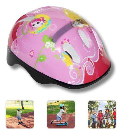 Imagem de Capacete Infantil Estiloso Para Skate E Patinete - Rosa - Proteção