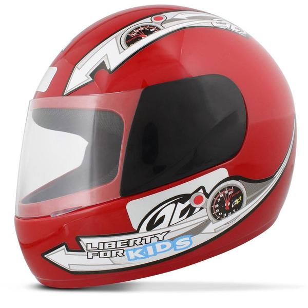 Imagem de Capacete Infantil Fechado Pro Tork Liberty For Kids Vermelho