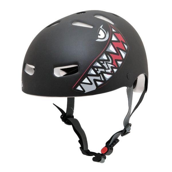 Imagem de Capacete Infantil Kraft Bike Tubarão Preto PP - NBR16175