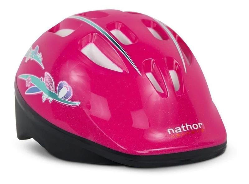 Imagem de Capacete Infantíl Rosa - Nathor 50 a 56 Cm