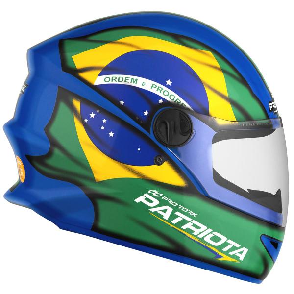 Imagem de Capacete Integral Fechado R8 Pro Tork Patriota