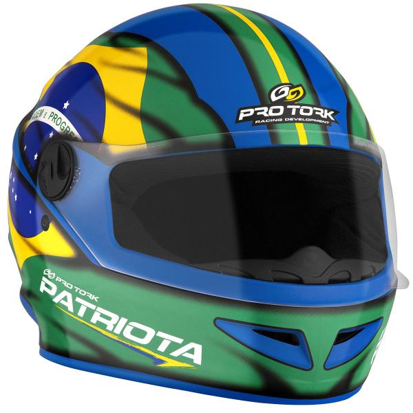 Imagem de Capacete Integral Fechado R8 Pro Tork Patriota