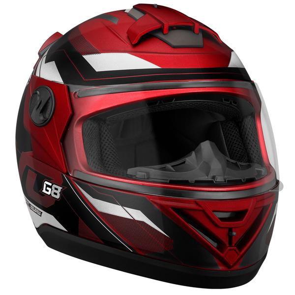 Imagem de Capacete Integral Feminino Masculino Piloto Moto ProTork Fechado Evolution G8 Narigueira Balaclava