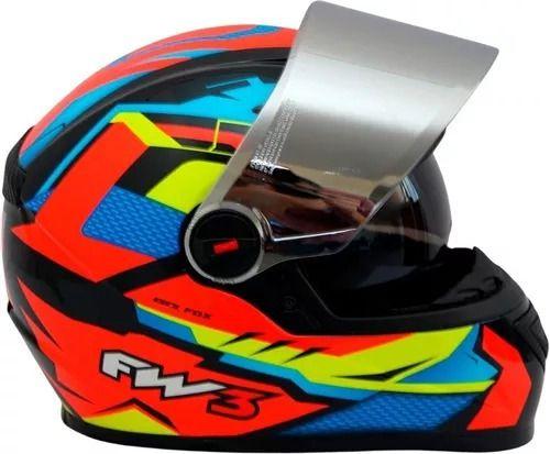 Imagem de Capacete Integral Fw3 Gtx Fox Laranja Com Oculos Interno