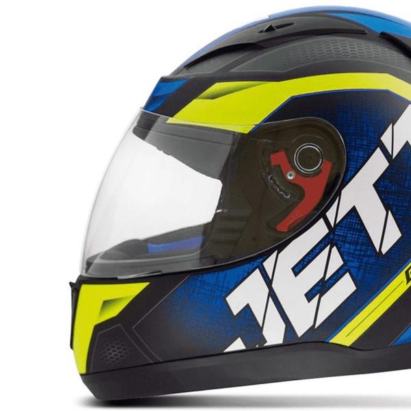 Capacete Jett Evo Line Azul/Amarelo Brilhante Tamanho 56 CAP-695AZAM - Pro Tork Imagem de Capacete Jett Evo Line Azul/Amarelo Brilhante Tamanho 56 CAP-695AZAM - Pro Tork