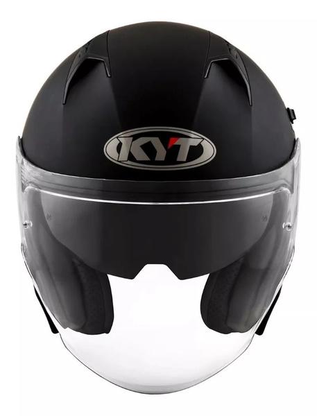 Imagem de Capacete Kyt Aberto NF-J Plain Matt Black + Viseira Fume