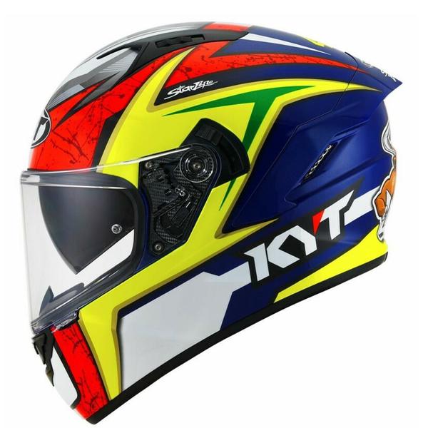 Imagem de Capacete KYT NF-R Dalla Porta Vermelho/Azul/Amarelo