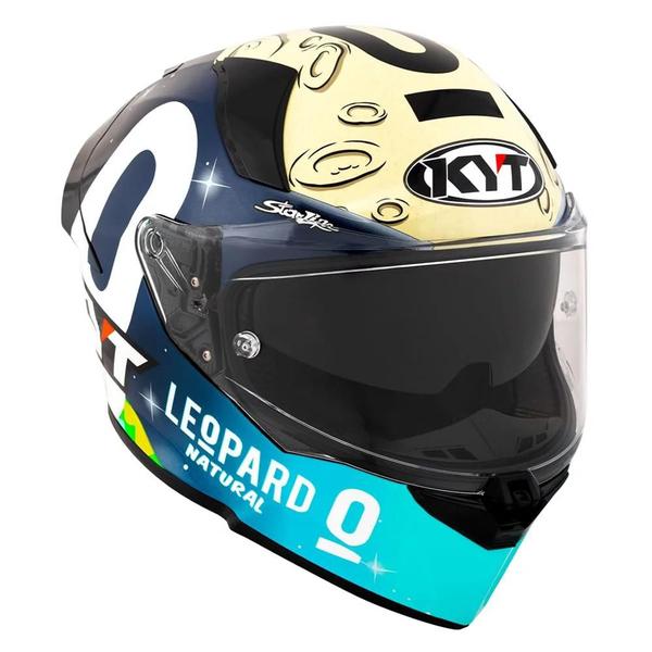 Imagem de Capacete KYT R2R Max Foggia Mugello 22 Preto e Azul Mais Viseira Fumê