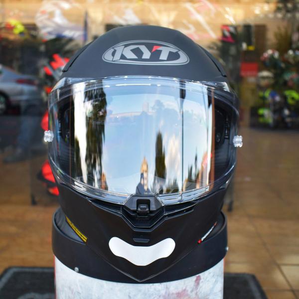 Imagem de Capacete KYT R2R Plain Preto Fosco Esportivo Moto GP Óculos