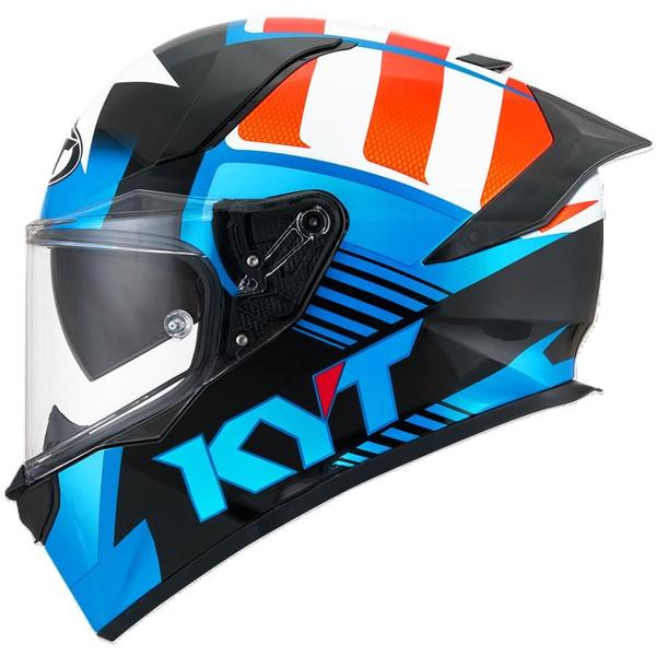 Imagem de Capacete KYT R2R Straight Azul Esportivo Moto GP Óculos