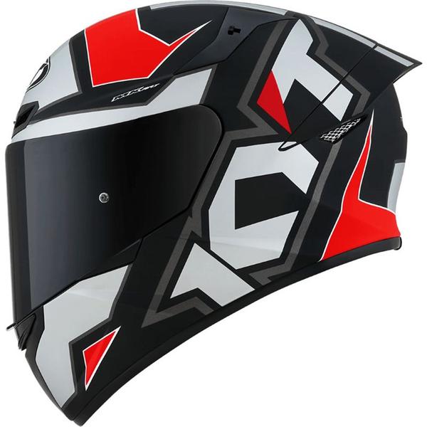 Imagem de Capacete KYT TT Course Electron Preto e Vermelho Brilhante