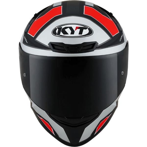 Imagem de Capacete KYT TT Course Electron Preto e Vermelho Brilhante