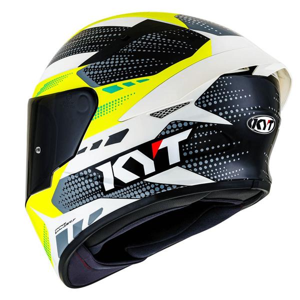 Imagem de Capacete KYT TT Course Gear Amarelo Mais Viseira Camaleão e Spoiler Fumê